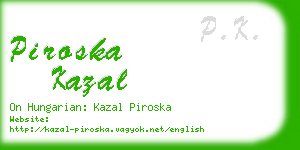 piroska kazal business card